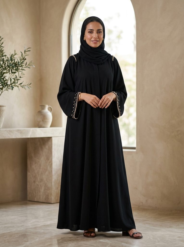 Pearl Embellished Abaya